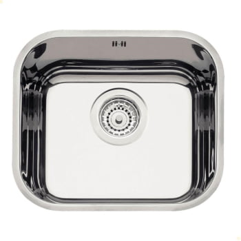 Cuba Tramontina Lavínia 40 BL Prime em Aço Inox Alto Brilho 40x34 cm com Escape e Válvula 94020203