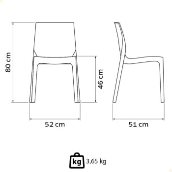 Conjunto 8 Cadeiras Tramontina Polipropileno Monobloco Alice Amarela 92037000