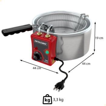 Tacho Fritador Industrial Elétrico TFRE-5 Metalcubas 220V 5 Litros 