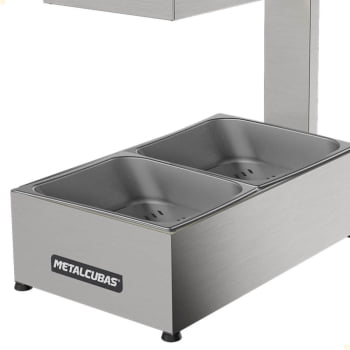 Conservador De Fritura Elétrico Metalcubas 2 cubas Em Inox MCF02CP 220V
