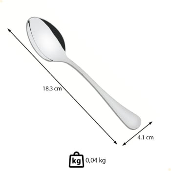 12 Colheres Para Sobremesa Tramontina Zurique em Aço Inox 63986040
