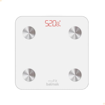 Balança Inteligente De Análise Corporal Balmak MyFit Digital Com App Bluetooth 180Kg 4 Sensores