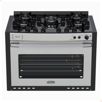 Fogão a Gás de Embutir Gaudi Platinum Vitreo 5 Queimadores Inox GLP 220V 22232