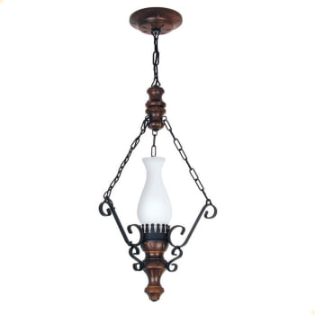 Lustre Muller Rustico 1 Lâmpada Envelhecido 801E