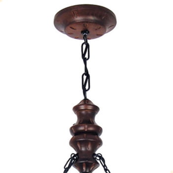 Lustre Muller Rustico 3 Lâmpadas Envelhecido 803E
