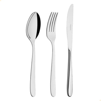 Faqueiro Tramontina Cannes em Aço Inox Facas de Mesa Forjadas Estojo de Madeira 76 Peças 66979300