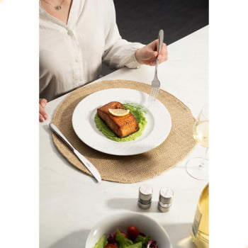 Faqueiro Tramontina Cannes em Aço Inox Facas de Mesa Forjadas Estojo de Madeira 76 Peças 66979300