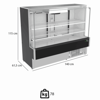 Balcão Vitrine Eco-Lite Venâncio Refrigerado Ar Forçado 508 L Low-E 220V VBVEC14 50903