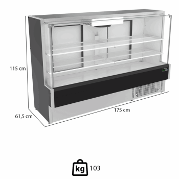 Balcão Vitrine Eco-Lite Venâncio Refrigerado Ar Forçado 641 L Low-E 220V VBVEC17 50916