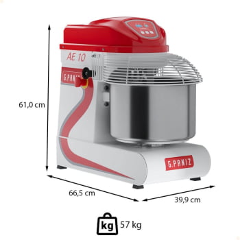 Amassadeira Espiral G.Paniz Ae10g2 3 Velocidades 10 Kg 220v Monofásico
