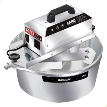 Panela Misturadora Elétrico De Indução Saro 10L Em Aço Inox Bivolt PA10PI