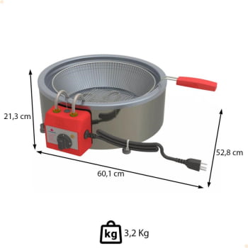 Fritador Progás 7 Litros com Cesto Elétrica 220V PR70E220