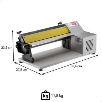 Cilindro Laminador Massas Elétrico Malta 40cm Em Aço Inox Bivolt 3107020
