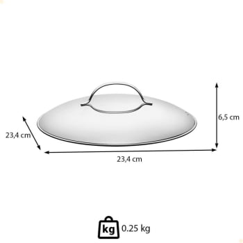 Tampa Avulsa Tramontina Allegra em Aço Inox 22 cm 62659220