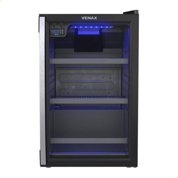 Refrigerador Expositor Venax Expvbl102 82L Preto Fosco Com LED 220V