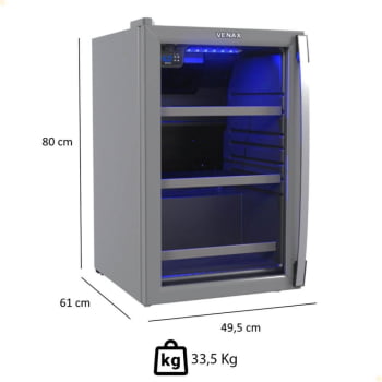 Cervejeira Venax 102 Litros Cinza Porta Invertida 220V Expvbl102 37745