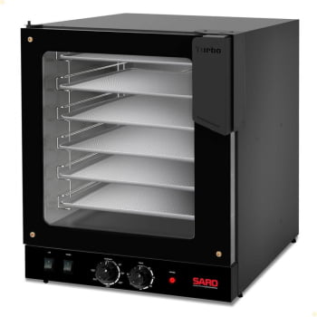 Forno Assador Industrial Turbo Elétrico Saro Com 6 Esteiras 127V Com Timer FT611