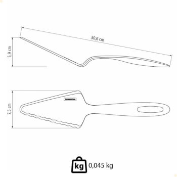 Espátula para Bolo e Torta Tramontina Ability em Nylon Preto 25164100