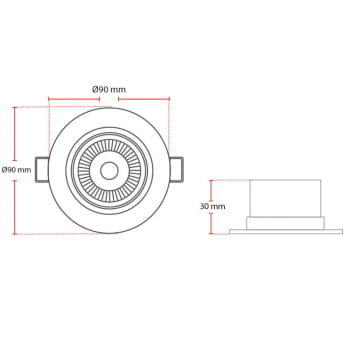 Kit 10 Spots Authentic LED Redondo de Embutir Avant Branco com Corpo Preto Fosco 5w 6500k - Cód 865250576