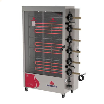 Forno Assador Rotativo Elétrico Progás PR-631 E 6 Espetos 380V P45797