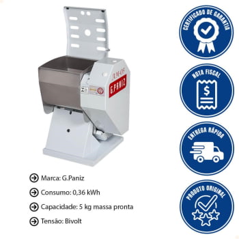 Amassadeira Semirrápida G.Paniz AM-05 Bivolt Monofásica 5 Kg