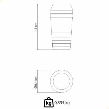 Coqueteleira Para Drinks Tramontina Millenium Em Aço Inox Com Detalhes Foscos 680 ml 61346080