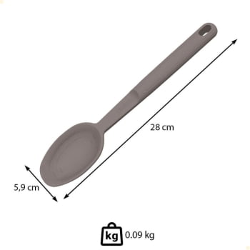 Colher para Servir Tramontina Softta em Silicone Cinza 25852160