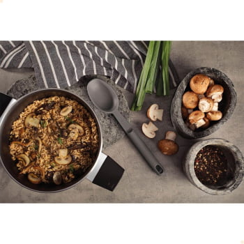 Colher para Servir Tramontina Softta em Silicone Cinza 25852160