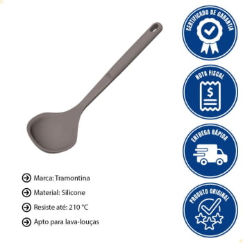 Concha Tramontina Softta de Silicone Cinza 25854160