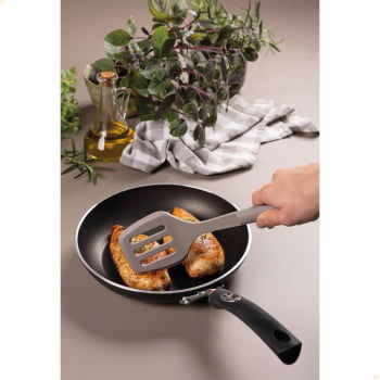 Espátula Vazada Tramontina Softta em Silicone Cinza 25850160