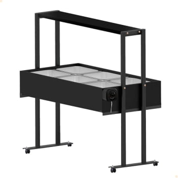 Buffet Térmico Aquecido Saro 6 Cubas Com Tampa Preto 220V BF622