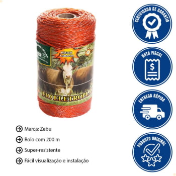 Fio Eletroplastico Zebu Laranja 200M 21423