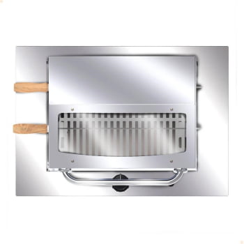 Churrasqueira Cooktop A Gás GLP De Embutir Saro Acabamento Em Aço Inox Bivolt CHEGLP