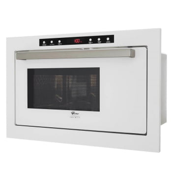 Kit Forno Elétrico Fischer Infinity Embutir 50L Air Fryer 5 Funções + Micro-Ondas 25l Branco 127v