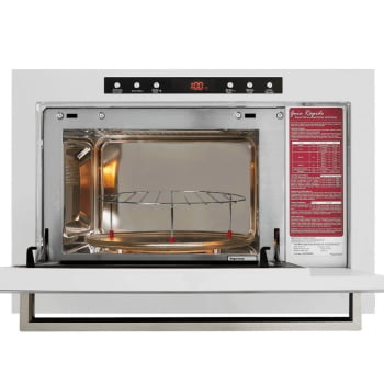 Kit Forno Elétrico Fischer Infinity Embutir 50L Air Fryer 5 Funções + Micro-Ondas 25l Branco 127v
