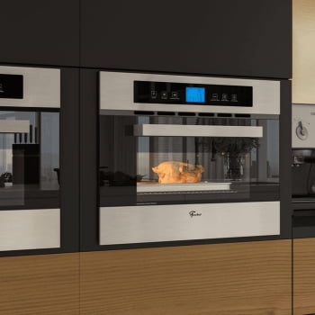 Kit Forno Elétrico Fischer Platinium Embutir 43L Air Fryer 8 Funções+ Micro-Ondas Platinium 35l 127v