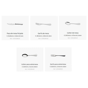 Faqueiro Tramontina Classic Em Aço Inox Facas De Mesa Forjadas Acabamento Brilho 30 Peças 66928190