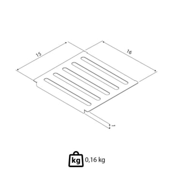 Escorredor Tramontina Em Inox 15x15cm Acabamento Acetinado Para Uso No Canal Organizador 94534022