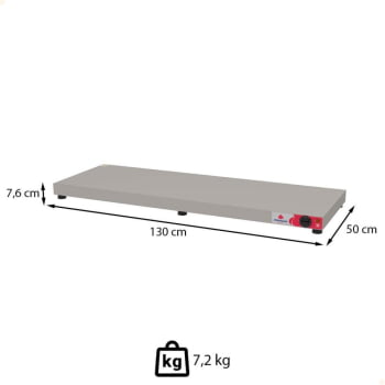 Mesa Aquecida Progás PRMAQ-13 Inox 220V 130 Cm De Largura P44585