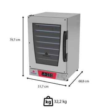 Kit Forno Elétrico Progás Plus C/Vapor 220V Com Mesa MES-008 Prp E 8 Bandejas Imeca