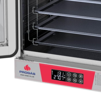 Kit Forno Elétrico Progás Plus C/Vapor 220V Com Mesa MES-008 Prp E 8 Bandejas Imeca