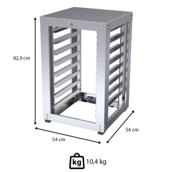 Kit Forno Elétrico Progás Plus C/Vapor 220V Com Mesa MES-008 Prp E 8 Bandejas Imeca