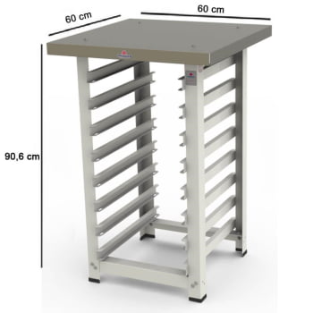 Kit Forno Elétrico Progás Turbo Fast Oven 127V Com Mesa PRP-004 G2 E 4 Bandejas Imeca