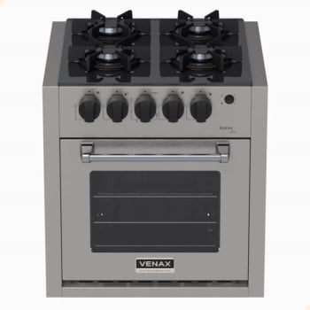Fogão De Embutir 4 Bocas Venax Gaudi Line Inox 51,8L Gás GLP Automático Bivolt 30299