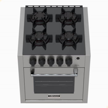 Fogão De Embutir 4 Bocas Venax Gaudi Line Inox 51,8L Gás GLP Automático Bivolt 30299