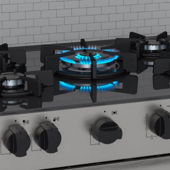 Fogão De Embutir 5 Bocas Venax Gaudi Line Inox 88,3L Gás Automático Bivolt 30305