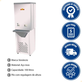 Bebedouro Refrigerado para Água Venâncio 127V com Capacidade de até 100 Litros RBI10 15870