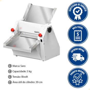 Cilindro Laminador Industrial Saro CI39 5Kg Bivolt