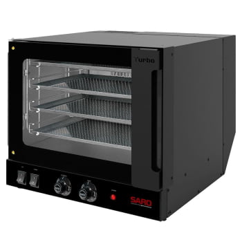 Forno Assador Saro Turbo Elétrico Industrial Timer Com 4 Esteiras 35x35cm 127V FT11