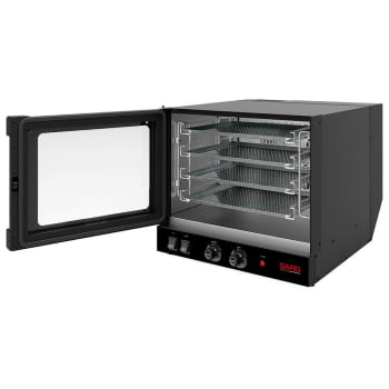 Forno Assador Saro Turbo Elétrico Industrial Timer Com 4 Esteiras 35x35cm 127V FT11